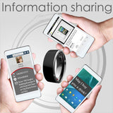 Smart Ring Wearable Device – Multifunctional Black High-Tech Ring