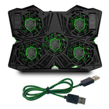 5 LED Fans Laptop Cooler Cooling Pad – Quiet & Efficient